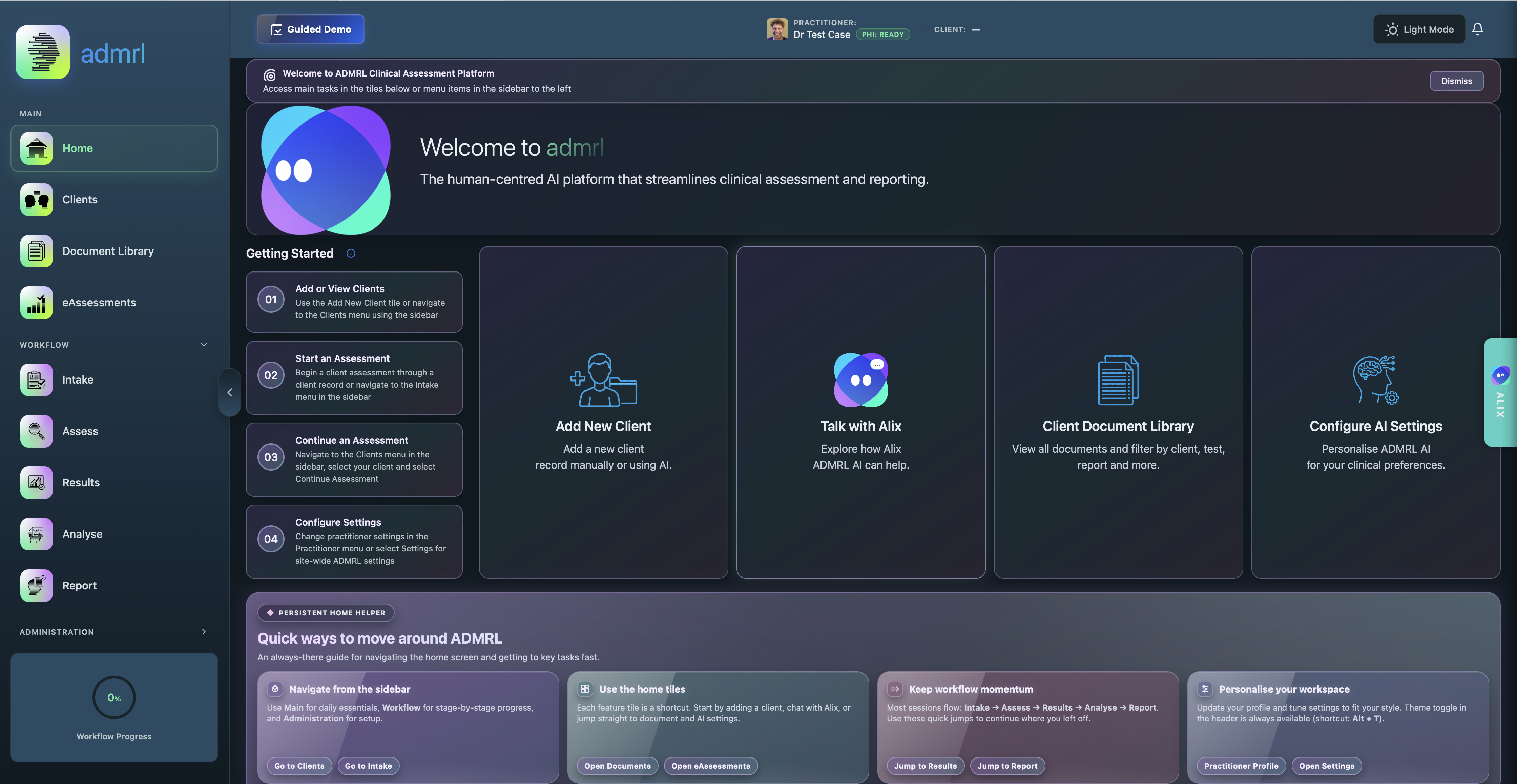 ADMRL Platform Dashboard