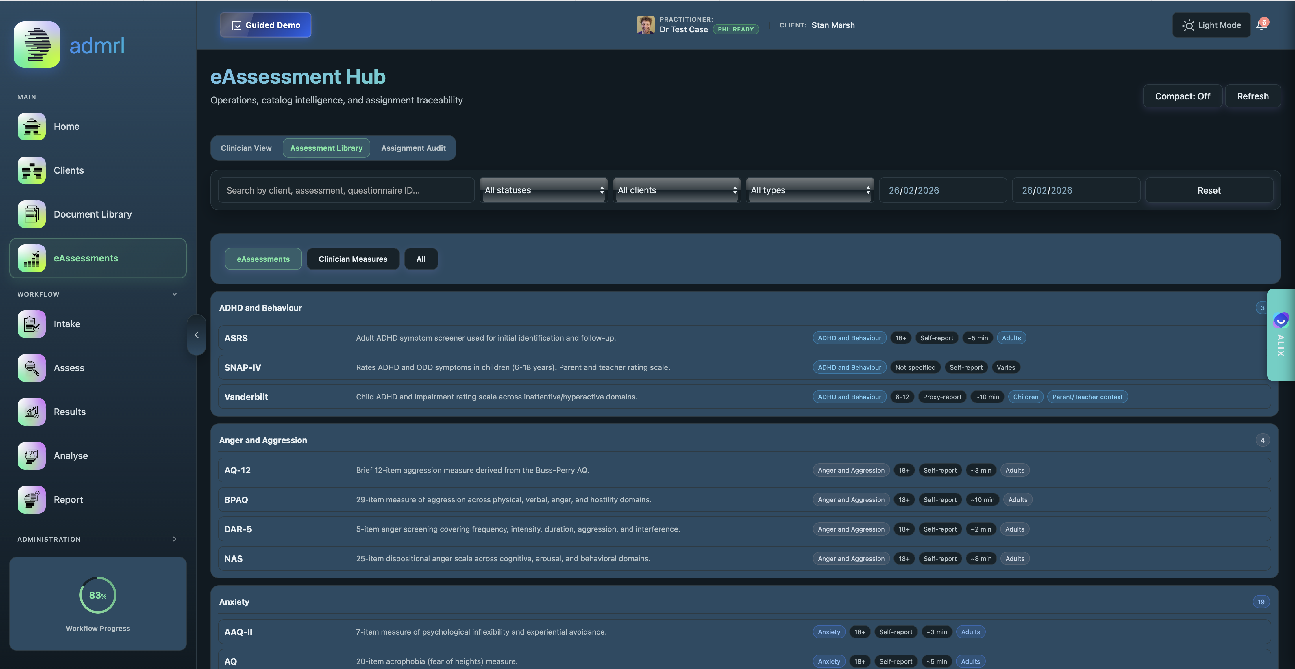eAssessment Hub Interface